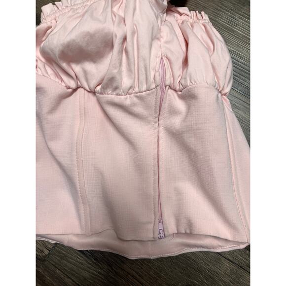 I.AM.GIA Naomi Corset Top Pink Bow Milkmaid Coquette Y2K M Babydoll Puff Sleeves - Picture 10 of 11